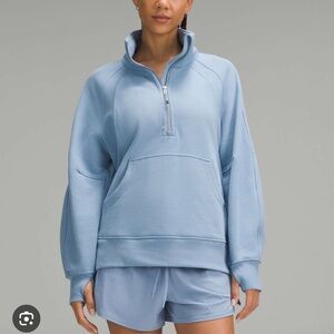 Lululemon full length half zip scuba M/L blue willow